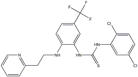 N-(2,5-dichlorophenyl)-N'-[2-{[2-(2-pyridyl)ethyl]amino}-5-(trifluoromethyl)phenyl]thiourea 结构式