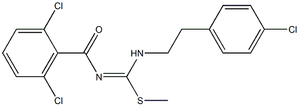 methyl N-(2,6-dichlorobenzoyl)-[(4-chlorophenethyl)amino]methanimidothioate 结构式