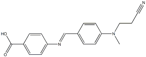 4-({4-[(2-cyanoethyl)(methyl)amino]benzylidene}amino)benzoic acid 结构式