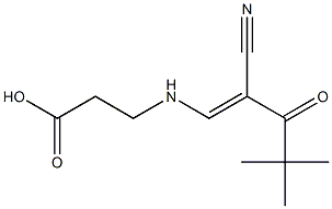 3-{[(E)-2-cyano-4,4-dimethyl-3-oxo-1-pentenyl]amino}propanoic acid 结构式