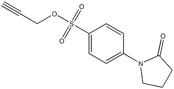 prop-2-ynyl 4-(2-oxotetrahydro-1H-pyrrol-1-yl)benzene-1-sulfonate 结构式