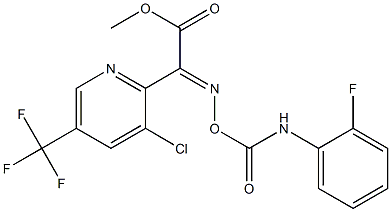 methyl 2-[3-chloro-5-(trifluoromethyl)-2-pyridinyl]-2-({[(2-fluoroanilino)carbonyl]oxy}imino)acetate 结构式