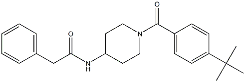 N1-{1-[4-(tert-butyl)benzoyl]-4-piperidyl}-2-phenylacetamide 结构式