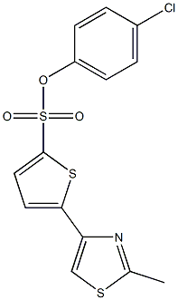 4-chlorophenyl 5-(2-methyl-1,3-thiazol-4-yl)thiophene-2-sulfonate 结构式