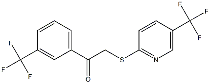 1-[3-(trifluoromethyl)phenyl]-2-{[5-(trifluoromethyl)-2-pyridyl]thio}ethan-1-one 结构式