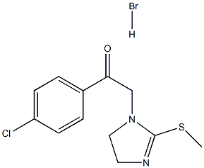1-(4-chlorophenyl)-2-[2-(methylthio)-4,5-dihydro-1H-imidazol-1-yl]ethan-1-one hydrobromide 结构式
