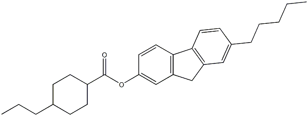 7-pentyl-9H-fluoren-2-yl 4-propylcyclohexane-1-carboxylate 结构式