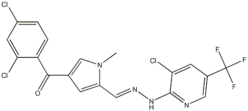 4-(2,4-dichlorobenzoyl)-1-methyl-1H-pyrrole-2-carbaldehyde N-[3-chloro-5-(trifluoromethyl)-2-pyridinyl]hydrazone 结构式