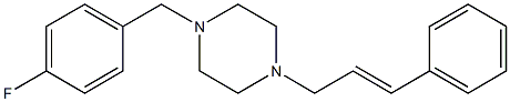 1-(4-fluorobenzyl)-4-[(E)-3-phenyl-2-propenyl]piperazine 结构式