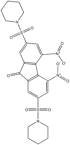 4,5-dinitro-2,7-di(piperidinosulfonyl)-9H-fluoren-9-one 结构式