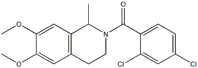 (2,4-dichlorophenyl)(6,7-dimethoxy-1-methyl-1,2,3,4-tetrahydroisoquinolin-2-yl)methanone 结构式