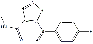 5-[(4-fluorophenyl)sulfinyl]-N-methyl-1,2,3-thiadiazole-4-carboxamide 结构式