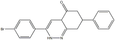 3-(4-bromophenyl)-7-phenyl-2,6,7,8-tetrahydro-5(4aH)-cinnolinone 结构式