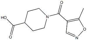 1-[(5-methylisoxazol-4-yl)carbonyl]piperidine-4-carboxylic acid 结构式