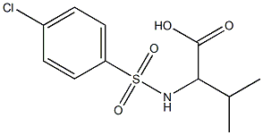 2-(4-Chloro-benzenesulfonylamino)-3-methyl-butyric acid 结构式