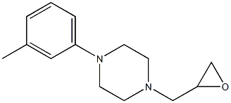 1-(3-methylphenyl)-4-(oxiran-2-ylmethyl)piperazine 结构式