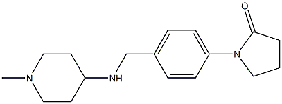 1-(4-{[(1-methylpiperidin-4-yl)amino]methyl}phenyl)pyrrolidin-2-one 结构式