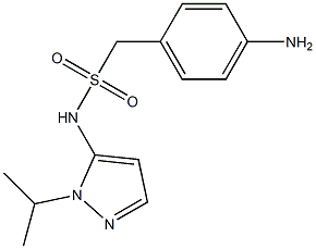 1-(4-aminophenyl)-N-[1-(propan-2-yl)-1H-pyrazol-5-yl]methanesulfonamide 结构式