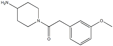 1-(4-aminopiperidin-1-yl)-2-(3-methoxyphenyl)ethan-1-one 结构式