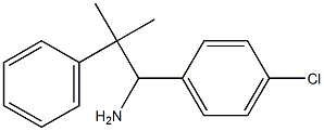 1-(4-chlorophenyl)-2-methyl-2-phenylpropan-1-amine 结构式