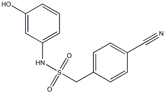 1-(4-cyanophenyl)-N-(3-hydroxyphenyl)methanesulfonamide 结构式