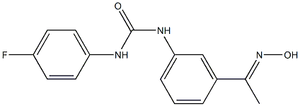 1-(4-fluorophenyl)-3-{3-[1-(hydroxyimino)ethyl]phenyl}urea 结构式