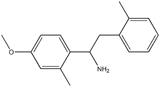 1-(4-methoxy-2-methylphenyl)-2-(2-methylphenyl)ethan-1-amine 结构式