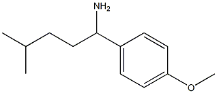 1-(4-methoxyphenyl)-4-methylpentan-1-amine 结构式