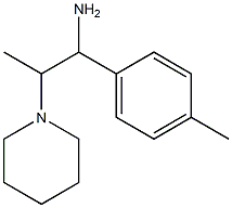 1-(4-methylphenyl)-2-piperidin-1-ylpropan-1-amine 结构式