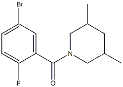 1-(5-bromo-2-fluorobenzoyl)-3,5-dimethylpiperidine 结构式