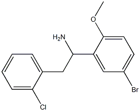 1-(5-bromo-2-methoxyphenyl)-2-(2-chlorophenyl)ethan-1-amine 结构式