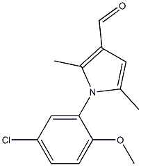 1-(5-chloro-2-methoxyphenyl)-2,5-dimethyl-1H-pyrrole-3-carbaldehyde 结构式
