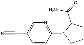 1-(5-cyanopyridin-2-yl)pyrrolidine-2-carboxamide 结构式