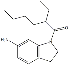 1-(6-amino-2,3-dihydro-1H-indol-1-yl)-2-ethylhexan-1-one 结构式