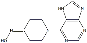 1-(7H-purin-6-yl)piperidin-4-one oxime 结构式