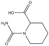 1-(aminocarbonyl)piperidine-2-carboxylic acid 结构式