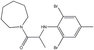 1-(azepan-1-yl)-2-[(2,6-dibromo-4-methylphenyl)amino]propan-1-one 结构式