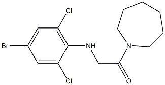 1-(azepan-1-yl)-2-[(4-bromo-2,6-dichlorophenyl)amino]ethan-1-one 结构式