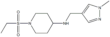 1-(ethanesulfonyl)-N-[(1-methyl-1H-pyrazol-4-yl)methyl]piperidin-4-amine 结构式