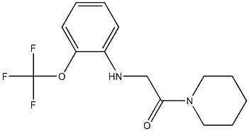 1-(piperidin-1-yl)-2-{[2-(trifluoromethoxy)phenyl]amino}ethan-1-one 结构式