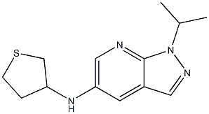 1-(propan-2-yl)-N-(thiolan-3-yl)-1H-pyrazolo[3,4-b]pyridin-5-amine 结构式