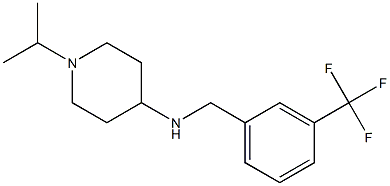 1-(propan-2-yl)-N-{[3-(trifluoromethyl)phenyl]methyl}piperidin-4-amine 结构式
