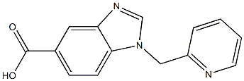 1-(pyridin-2-ylmethyl)-1H-1,3-benzodiazole-5-carboxylic acid 结构式