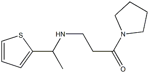 1-(pyrrolidin-1-yl)-3-{[1-(thiophen-2-yl)ethyl]amino}propan-1-one 结构式