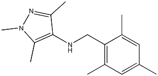 1,3,5-trimethyl-N-[(2,4,6-trimethylphenyl)methyl]-1H-pyrazol-4-amine 结构式