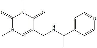 1,3-dimethyl-5-({[1-(pyridin-4-yl)ethyl]amino}methyl)-1,2,3,4-tetrahydropyrimidine-2,4-dione 结构式