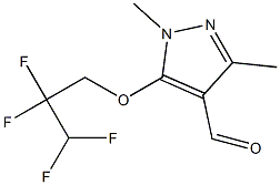 1,3-dimethyl-5-(2,2,3,3-tetrafluoropropoxy)-1H-pyrazole-4-carbaldehyde 结构式