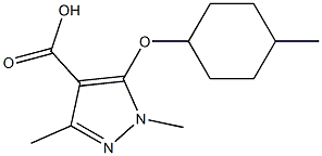 1,3-dimethyl-5-[(4-methylcyclohexyl)oxy]-1H-pyrazole-4-carboxylic acid 结构式