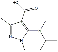 1,3-dimethyl-5-[methyl(propan-2-yl)amino]-1H-pyrazole-4-carboxylic acid 结构式