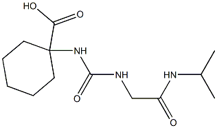 1-[({[2-(isopropylamino)-2-oxoethyl]amino}carbonyl)amino]cyclohexanecarboxylic acid 结构式